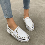 Fashion Rivet Shoes Flat Sneakers Women Fashion Rivet Shoes Flat Sneakers Women