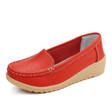 Women’s Leather Wedge Slip-On Shoes — Soft, Stylish & Effortlessly Chic Women’s Leather Wedge Slip-On Shoes — Soft, Stylish & Effortlessly Chic