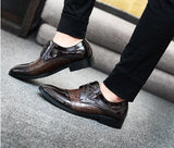 Oulop Men’s Pointed Microfiber Dress Shoes – Sequin Stitch Design, Elegant Formal Style Oulop Men’s Pointed Microfiber Dress Shoes – Sequin Stitch Design, Elegant Formal Style