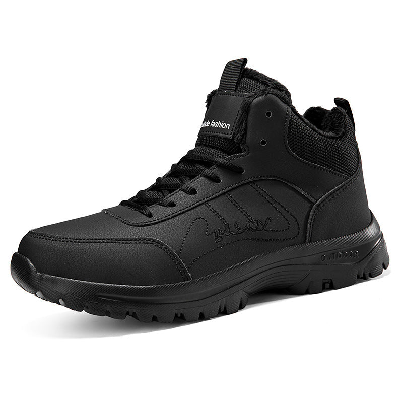 Men’s Mid-Top Winter Sports Shoes – Warm Lined, Anti-Slip & Breathable Casual Sneakers