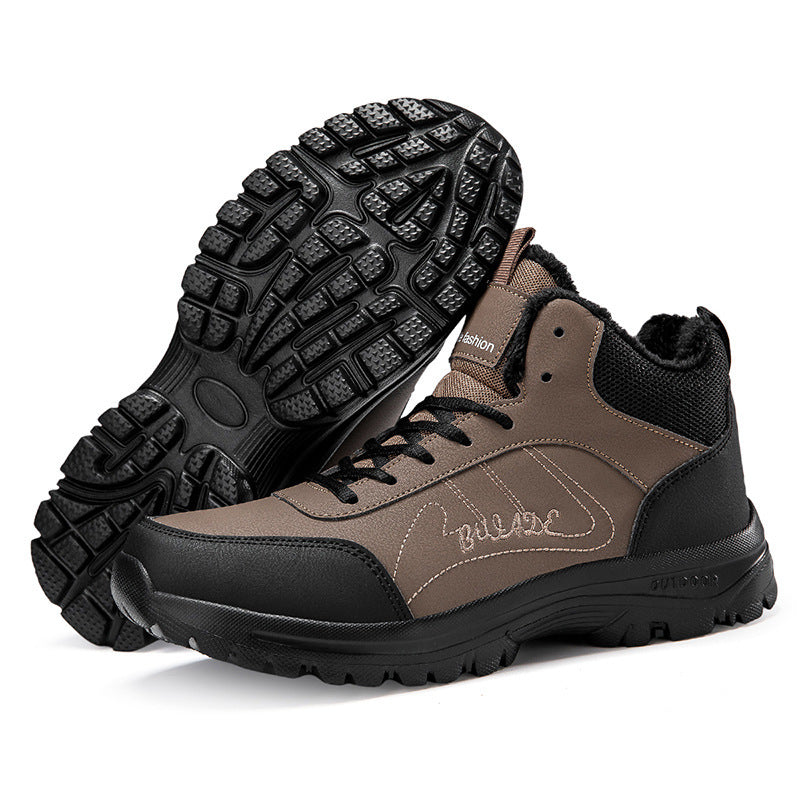 Men’s Mid-Top Winter Sports Shoes – Warm Lined, Anti-Slip & Breathable Casual Sneakers