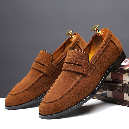 Oulop Unisex Leather Flat Shoes – Comfortable, Wear-Resistant Everyday Slip-Ons