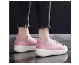 Women’s Low-Top Canvas Sneakers – Breathable Mesh Comfort with Metal Stitch Detail | Slip-On Style Women’s Low-Top Canvas Sneakers – Breathable Mesh Comfort with Metal Stitch Detail | Slip-On Style