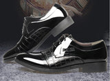 Oulop Men’s Pointed Microfiber Dress Shoes – Sequin Stitch Design, Elegant Formal Style Oulop Men’s Pointed Microfiber Dress Shoes – Sequin Stitch Design, Elegant Formal Style