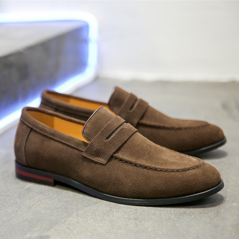 Oulop Unisex Leather Flat Shoes – Comfortable, Wear-Resistant Everyday Slip-Ons