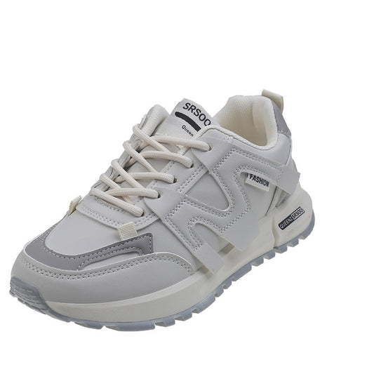Women’s PU Lace-Up Sneakers – Lightweight, Breathable & Everyday Comfort