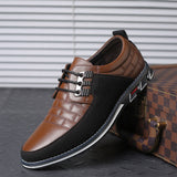 Oulop Men’s British Style Microfiber Leather Shoes – Lace-Up Casual Dress Shoes with Rubber Sole Oulop Men’s British Style Microfiber Leather Shoes – Lace-Up Casual Dress Shoes with Rubber Sole