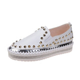 Fashion Rivet Shoes Flat Sneakers Women Fashion Rivet Shoes Flat Sneakers Women