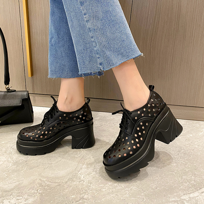 Women Leather Waterproof Platform Fashion Shoes Women Leather Waterproof Platform Fashion Shoes