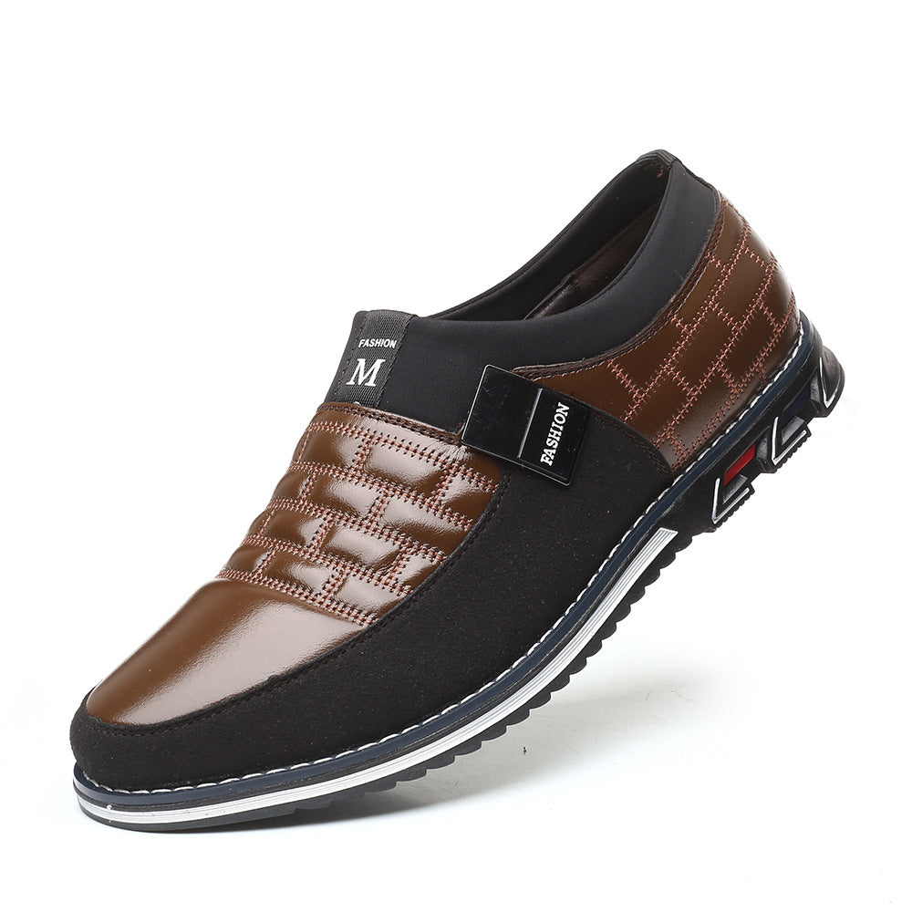 Oulop Men’s British Style Microfiber Leather Shoes – Lace-Up Casual Dress Shoes with Rubber Sole
