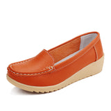 Women’s Leather Wedge Slip-On Shoes — Soft, Stylish & Effortlessly Chic Women’s Leather Wedge Slip-On Shoes — Soft, Stylish & Effortlessly Chic
