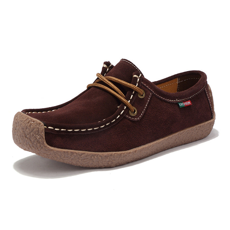 Women's Frosted-Effect Sneakers: Lace-Up Flat Shoes