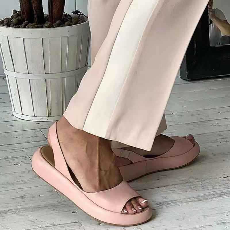 Women's Color-Block Sandals: Jelly-Style & Casual