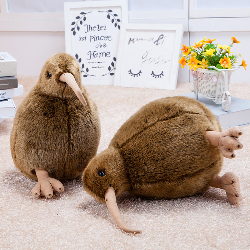 Simulation Kiwi Bird Figurine: New Zealand National Bird Tabletop Doll