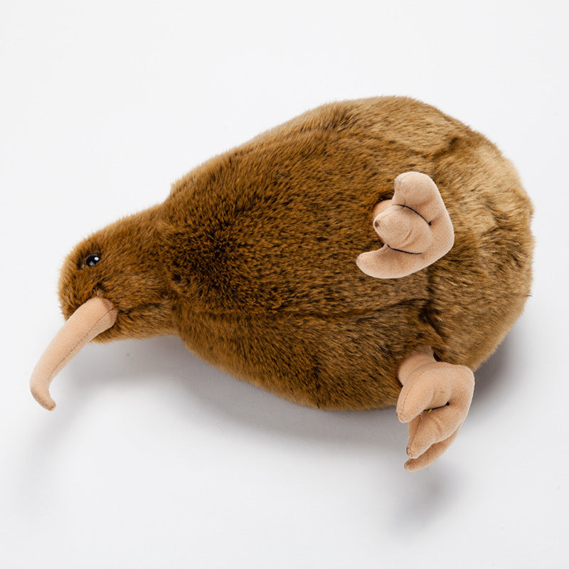 Simulation Kiwi Bird Figurine: New Zealand National Bird Tabletop Doll