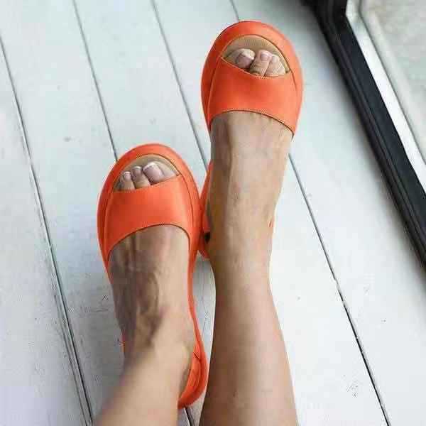 Women's Color-Block Sandals: Jelly-Style & Casual