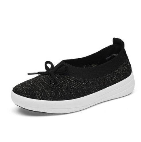 Women’s Low-Top Canvas Sneakers – Breathable Mesh Comfort with Metal Stitch Detail | Slip-On Style