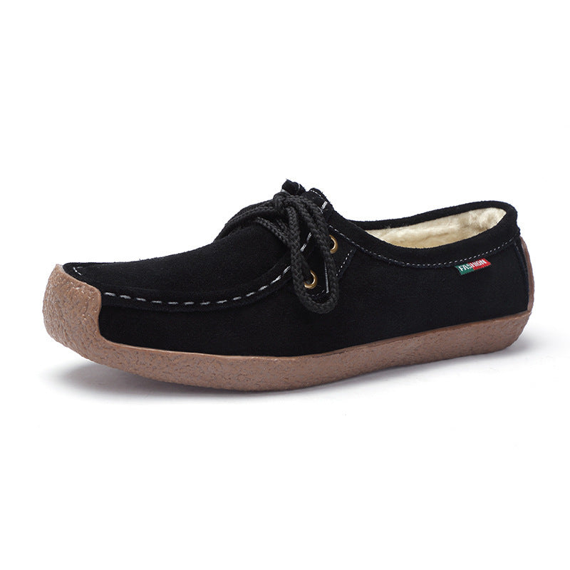 Women's Frosted-Effect Sneakers: Lace-Up Flat Shoes