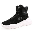 Oulop Men’s High-Top Sports Casual Shoes – Warm, Shock-Absorbing Leather Sneakers for Winter & Fall