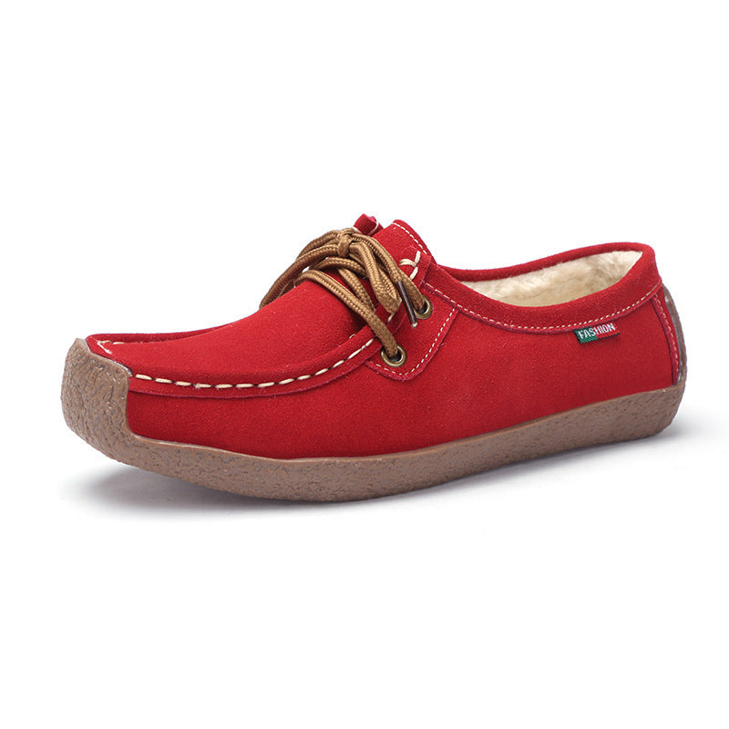 Women's Frosted-Effect Sneakers: Lace-Up Flat Shoes