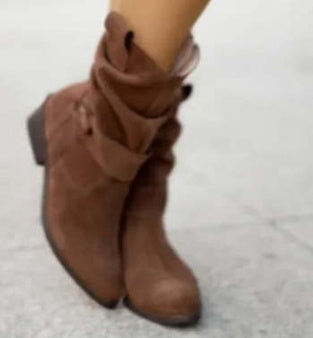 Women's Western Boots: Suede, Mid-Calf with Pointed Toe